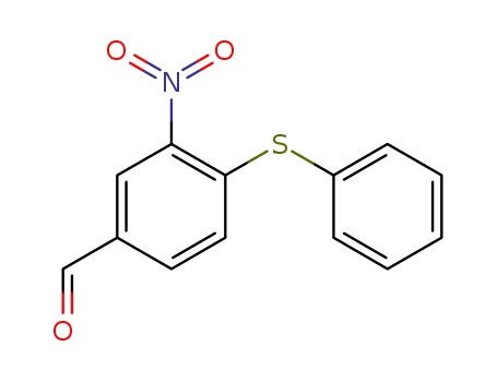 Molecular Structure of 69054-34-8 (3-NITRO-4-(PHENYLSULFANYL)BENZENECARBALDEHYDE)
