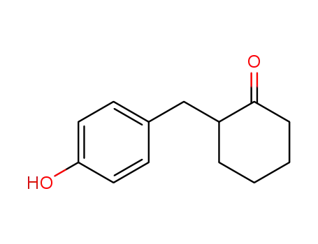 Molecular Structure of 22081-10-3 (Cyclohexanone,2-[(4-hydroxyphenyl)methyl]-)
