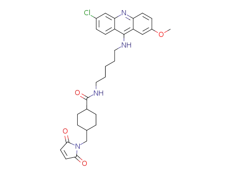 Cyclohexanecarboxamide,
N-[5-[(6-chloro-2-methoxy-9-acridinyl)amino]pentyl]-4-[(2,5-dihydro-2,5-
dioxo-1H-pyrrol-1-yl)methyl]-