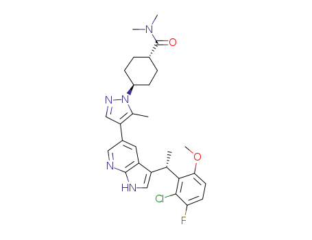 Trans-4-(4-{3-[(1S)-1-(2-chloro-3-fluoro-6-methoxyphenyl)ethyl]-1H-pyrrolo[2,3-b]pyridin-5-yl}-5-methyl-1H-pyrazol-1-yl)-N,N-dimethylcyclohexanecarboxamide
