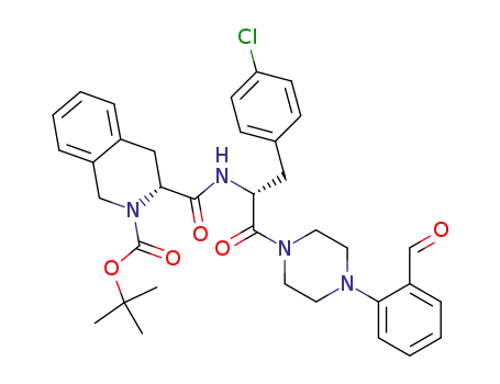 2(1H)-Isoquinolinecarboxylic acid,
3-[[[(1R)-1-[(4-chlorophenyl)methyl]-2-[4-(2-formylphenyl)-1-piperazinyl]-
2-oxoethyl]amino]carbonyl]-3,4-dihydro-, 1,1-dimethylethyl ester, (3R)-