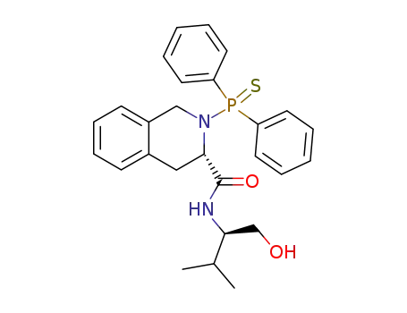 (S)-2-(Diphenyl-phosphinothioyl)-1,2,3,4-tetrahydro-isoquinoline-3-carboxylic acid ((R)-1-hydroxymethyl-2-methyl-propyl)-amide