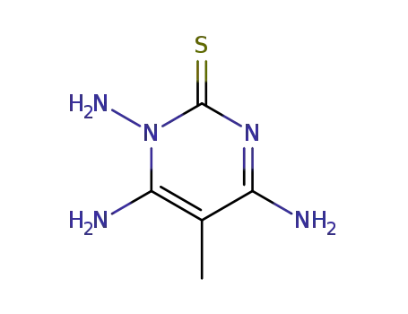 Molecular Structure of 133889-95-9 (2(1H)-Pyrimidinethione, 1,4,6-triamino-5-methyl-)