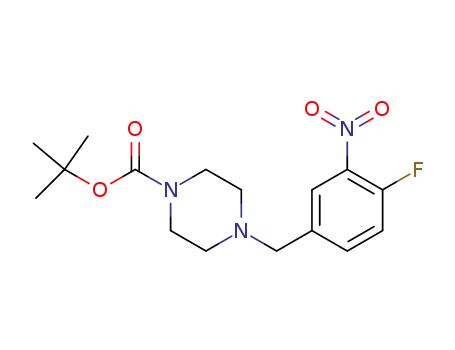 1-Piperazinecarboxylic acid, 4-[(4-fluoro-3-nitrophenyl)methyl]-,
1,1-dimethylethyl ester