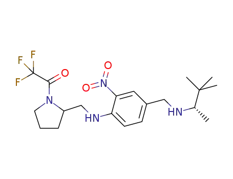 1-(2-((4-(((S)-3,3-dimethylbutan-2-ylamino)methyl)-2-nitrophenylamino)methyl)pyrrolidin-1-yl)-2,2,2-trifluoroethanone