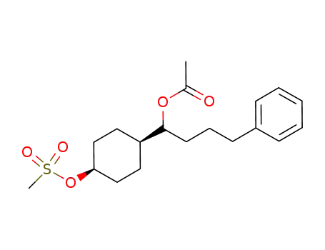 Molecular Structure of 847416-79-9 (Benzenebutanol, a-[cis-4-[(methylsulfonyl)oxy]cyclohexyl]-, acetate)