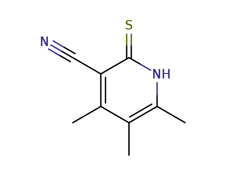 Molecular Structure of 128917-84-0 (2-MERCAPTO-4,5,6-TRIMETHYLNICOTINONITRILE)