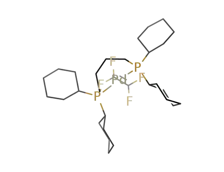 Molecular Structure of 1445270-22-3 ((η<sup>2</sup>-tetrafluoroethylene)Pd(1,4-bis(dicyclohexylphosphino)butane))