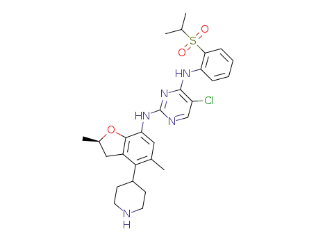 (R)-5-chloro-N-2-(2,5-dimethyl-4-(piperidin-4-yl)-2,3-dihydrobenzofuran-7-yl)-N-4-(2-(isopropylsulfonyl)phenyl)pyrimidine-2,4-diamine