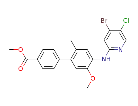 methyl 4'-(4-bromo-5-chloropyridin-2-ylamino)-5'-methoxy-2'-methylbiphenyl-4-carboxylate
