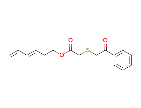 Acetic acid, [(2-oxo-2-phenylethyl)thio]-, 3,5-hexadienyl ester, (E)-
