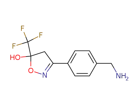 Molecular Structure of 1002299-79-7 (3-(4-aminomethylphenyl)-5-trifluoromethyl-4,5-dihydro-isoxazol-5-ol)