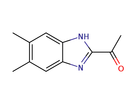 Molecular Structure of 881672-80-6 (Ethanone, 1-(5,6-dimethyl-1H-benzimidazol-2-yl)-)