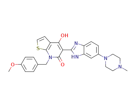 4-hydroxy-7-(4-methoxybenzyl)-5-(6-(4-methylpiperazin-1-yl)-1H-benzo[d]imidazol-2-yl)thieno[2,3-b]pyridin-6(7H)-one