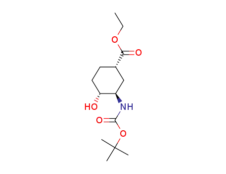 Molecular Structure of 365997-33-7 ((1S,3R,4R)-3-(Boc-aMino)-4-hydroxy-cyclohexanecarboxylic acid ethyl ester)