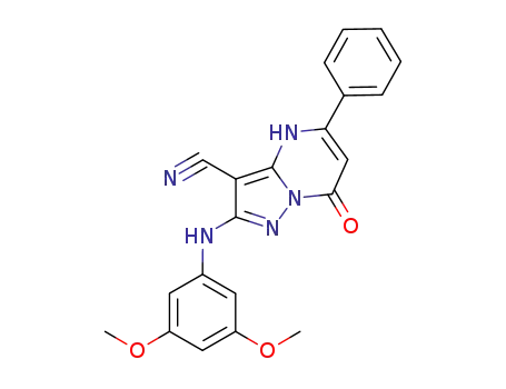 Pyrazolo[1,5-a]pyrimidine-3-carbonitrile,
2-[(3,5-dimethoxyphenyl)amino]-4,7-dihydro-7-oxo-5-phenyl-