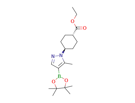 ethyl trans-4-[5-methyl-4-(4,4,5,5-tetramethyl-1,3,2-dioxaborolan-2-yl)-1H-pyrazol-1-yl]cyclohexanecarboxylate
