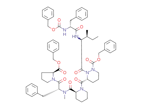 Cbz-D-Phe-L-Ile-D-(N<sup>δ</sup>-Cbz)Piz-L-Pip-D-(N-Me)Phe-L-Pro-OCH2Ph