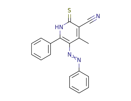 5-(phenylazo)-3-cyano-4-methyl-6-phenylpyridine-2-(1H)-thione