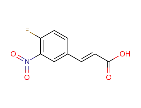Molecular Structure of 219647-27-5 ((E)-3-(4-Fluoro-3-nitro-phenyl)-acrylic acid)
