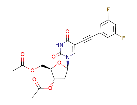 Acetic acid (2R,3S,5R)-2-acetoxymethyl-5-[5-(3,5-difluoro-phenylethynyl)-2,4-dioxo-3,4-dihydro-2H-pyrimidin-1-yl]-tetrahydro-furan-3-yl ester