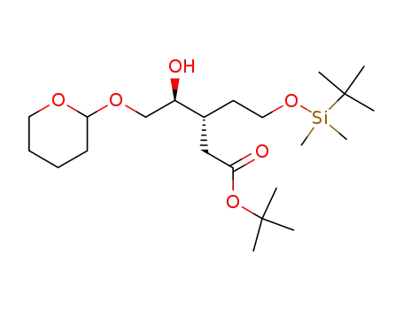 tert-butyl (3R,4S)-3-(2-tert-butyldimethylsilyloxyethyl)-4-hydroxy-5-tetrahydropyranyloxypentanoate