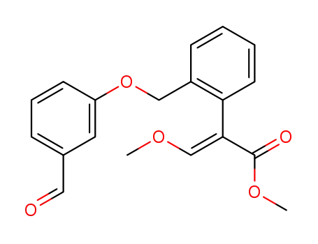 Molecular Structure of 117428-20-3 ((E)-methyl 2-[2-(3-formylphenoxymethyl)phenyl]-3-methoxypropenoate)