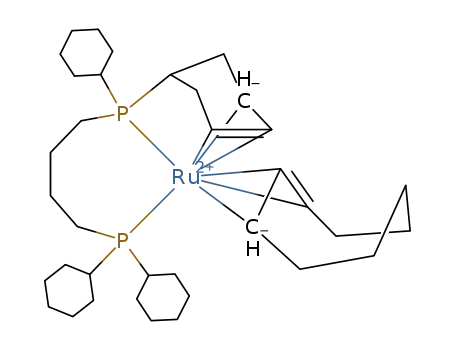 Molecular Structure of 190603-96-4 ([(κ(2)P,P'-(η(3)-C6H8)CyP(CH2)4PCy2)Ru(η(3)-C8H13)])