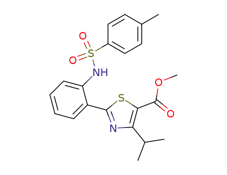 5-Thiazolecarboxylic acid,
4-(1-methylethyl)-2-[2-[[(4-methylphenyl)sulfonyl]amino]phenyl]-, methyl
ester