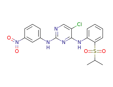 5-chloro-N<SUP>4</SUP>-(2-(isopropylsulfonyl)phenyl)-N<SUP>2</SUP>-(3-nitrophenyl)pyrimidine-2,4-diamine