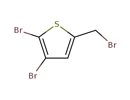 Molecular Structure of 117829-48-8 (Thiophene, 2,3-dibromo-5-(bromomethyl)-)