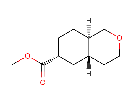 Molecular Structure of 96565-00-3 (1H-2-Benzopyran-6-carboxylic acid, octahydro-, methyl ester)