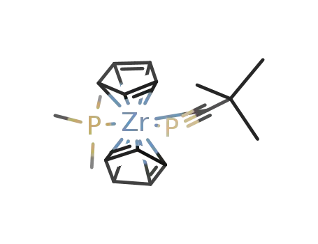 Molecular Structure of 126898-91-7 ((η2-2-tert-butyl-1-phosphaacetylene)(trimethylphosphane)zirconocene)