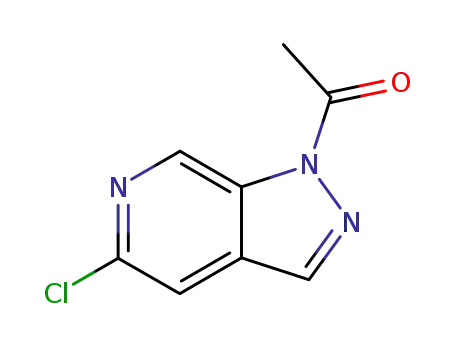Molecular Structure of 76006-04-7 (1-ACETYL-5-CHLORO-PYRAZOLO-[3,4-C]PYRIDINE)