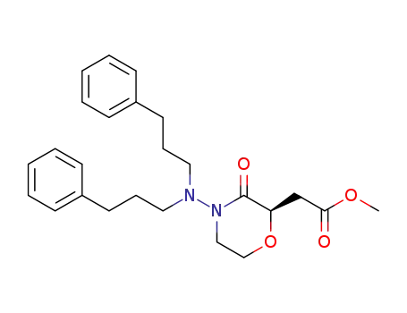 {(R)-4-[bis-(3-phenyl-propyl)-amino]-3-oxo-morpholin-2-yl}-acetic acid methyl ester