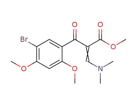 Molecular Structure of 1598387-89-3 (methyl 2-(5-bromo-2,4-dimethoxybenzoyl)-3-(dimethylamino)acrylate)