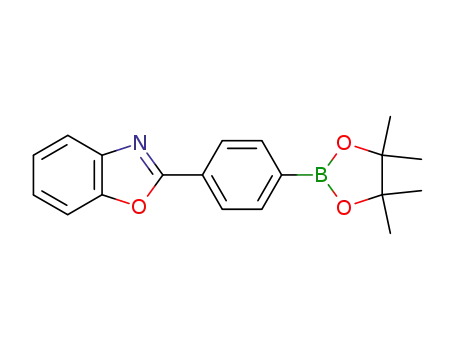 Molecular Structure of 439090-73-0 (2-(4-(4,4,5,5-Tetramethyl-1,3,2-dioxaborolan-2-yl)phenyl)benzo[d]oxazole)