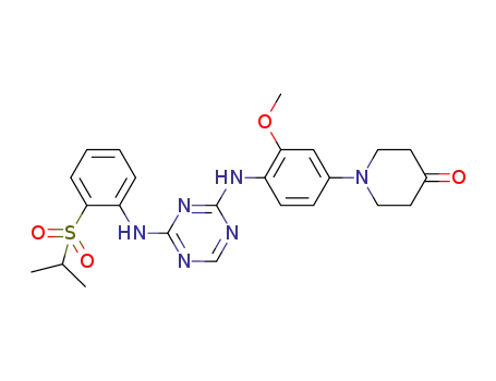 1-[3-methoxy-4-({4-[2-(propane-2-sulfonyl)anilino]-1,3,5-triazin-2-yl}amino)phenyl]piperidin-4-one