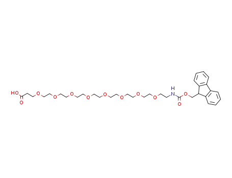 Molecular Structure of 756526-02-0 (5,8,11,14,17,20,23,26-Octaoxa-2-azanonacosanedioic acid,1-(9-fluren-9-ylmethyl)ester)