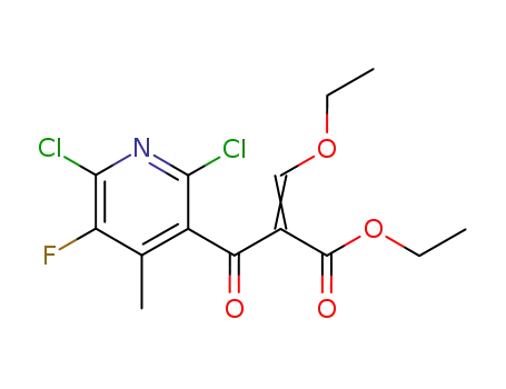 2-(ethoxymethylene)-3-(2,6-dichloro-3-fluoro-4-methyl-5-pyridinyl)-3-oxopropionic acid ethyl ester