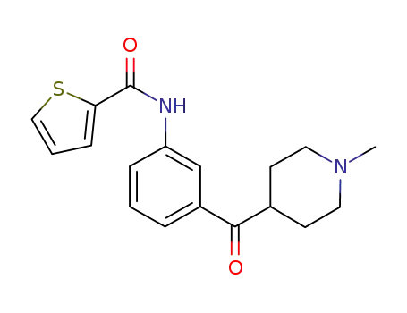 Molecular Structure of 288157-82-4 (4-[3-(thien-2-ylamidyl)benzoyl]-1-methylpiperidine)