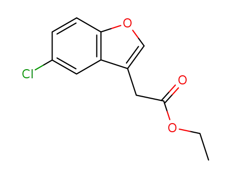 Molecular Structure of 82156-63-6 (ethyl (5-chloro-1-benzofuran-3-yl)acetate)