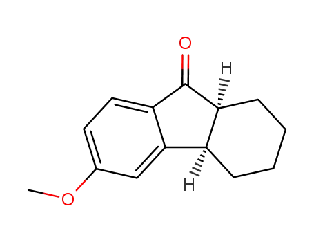 Molecular Structure of 62934-24-1 (cis-6-methoxy-2,3,4,4a-tetrahydro-1H-fluoren-9(9aH)-one)
