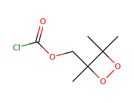 3-<(chlorocarbonyloxy)methyl>-3,4,4-trimethyl-1,2-dioxetane