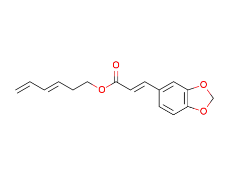 (E)-hexa-3,5-dienyl-3',4'-methylenedioxycinnamate