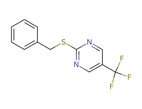 Molecular Structure of 94447-84-4 (Pyrimidine, 2-[(phenylmethyl)thio]-5-(trifluoromethyl)-)