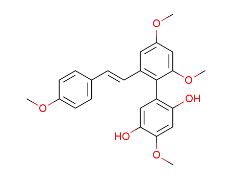 Molecular Structure of 156413-03-5 ((E)-2-(2',5'-Dihydroxy-4'-methoxyphenyl)-3,4',5'-trimethoxystilbene)