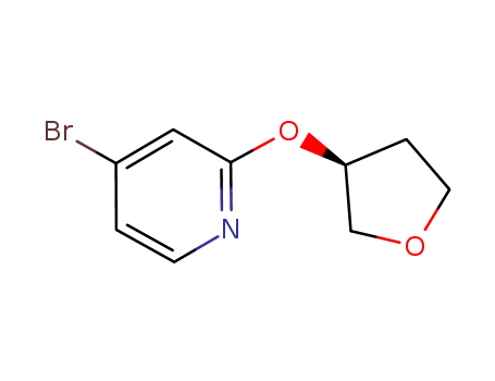 Molecular Structure of 1237534-50-7 (4-bromo-2-[(S)-tetrahydro-furan-3-yloxy]-pyridine)