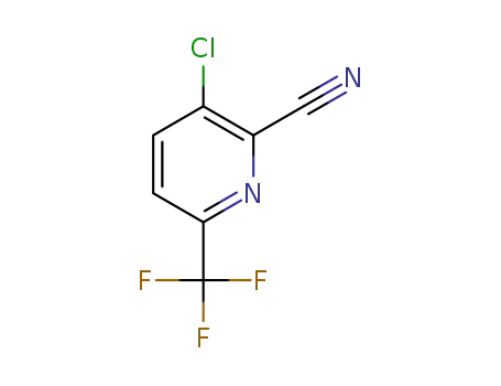 Molecular Structure of 1214333-69-3 (3-Chloro-2-cyano-6-(trifluoromethyl)pyridine)