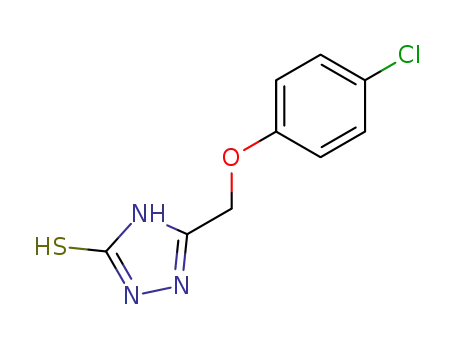 Molecular Structure of 113056-45-4 (5-(4-CHLORO-PHENOXYMETHYL)-4H-[1,2,4]TRIAZOLE-3-THIOL)